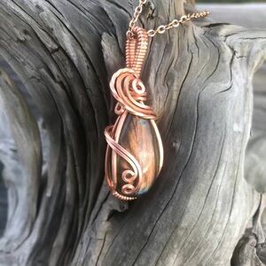 Orange Labradorite necklace